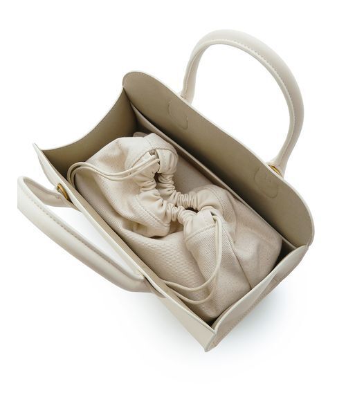 巾着付きボストンショルダーバッグ（ショルダーバッグ）｜Mila