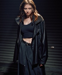 Casper John（キャスパージョン）の「Layered blouson / レイヤードブルゾン（ライダースジャケット）」