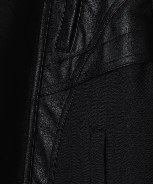 CASPER JOHN（キャスパージョン）の「Layered blouson / レイヤードブルゾン（ライダースジャケット・メンズ・ブラック/ブラック系その他・LARGE/MEDIUM/SMALL/X-SMALL）」の19枚目の写真