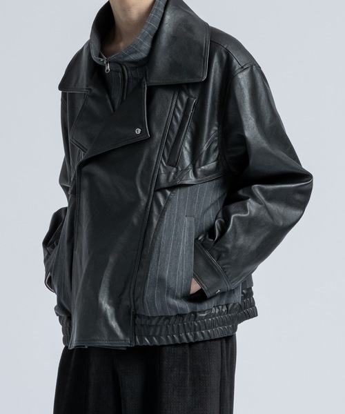 Layered blouson / レイヤードブルゾン（ライダースジャケット