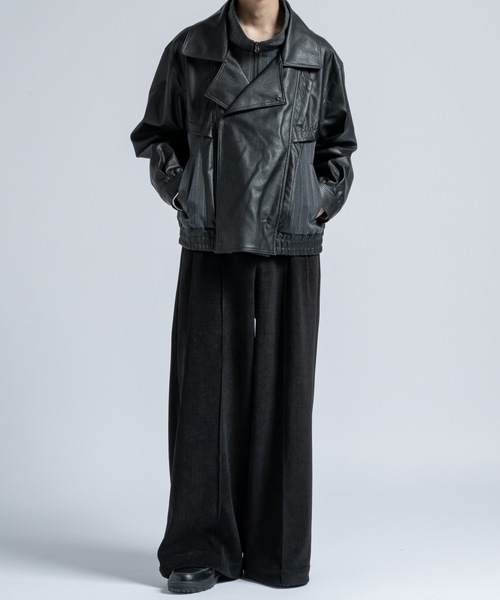 Layered blouson / レイヤードブルゾン（ライダースジャケット 