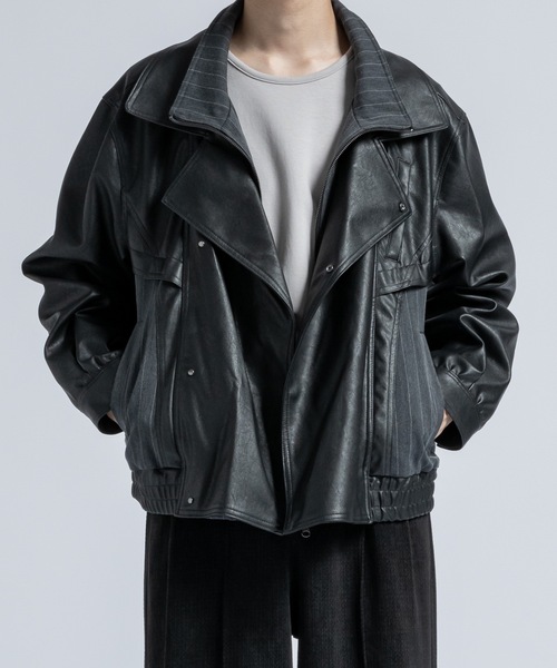 Layered blouson / レイヤードブルゾン(ライダースジャケット Layered blouson / レイヤードブルゾン(ライダースジャケット