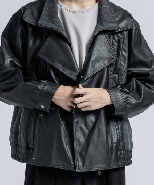 セール】Layered blouson / レイヤードブルゾン（ライダースジャケット