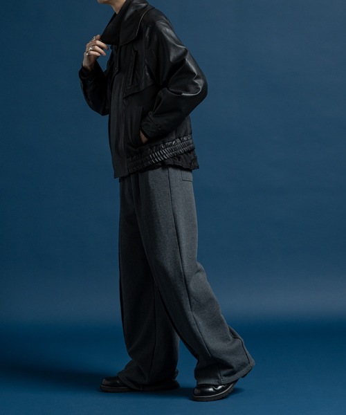 CASPER JOHN（キャスパージョン）の「Layered blouson / レイヤードブルゾン（ライダースジャケット・メンズ・ブラック/ブラック系その他・LARGE/MEDIUM/SMALL/X-SMALL）」の21枚目の写真