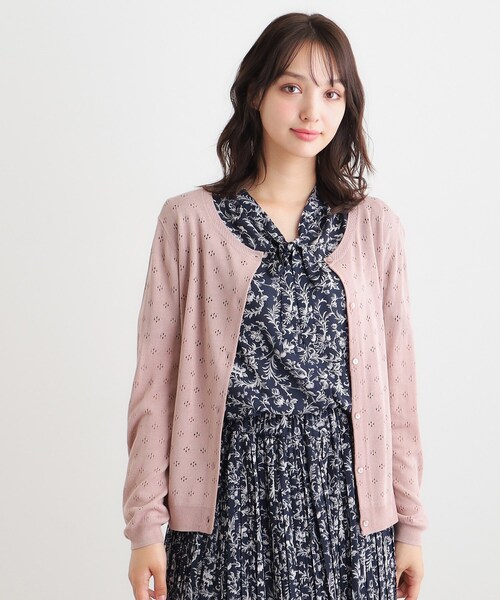 LAURA ASHLEY(ローラアシュレイ)の「【人気デザイン!アイレット入り】カーディガン(カーディガン/ボレロ・レディース・チャコールグレー/ライトグレー系9/ピンク系・38/40)」の12枚目の写真