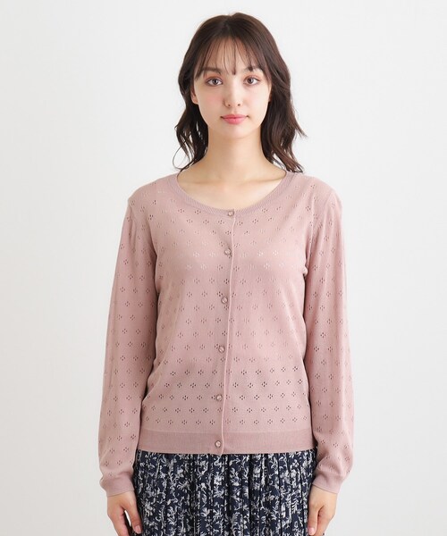 LAURA ASHLEY(ローラアシュレイ)の「【人気デザイン!アイレット入り】カーディガン(カーディガン/ボレロ・レディース・チャコールグレー/ライトグレー系9/ピンク系・38/40)」の16枚目の写真