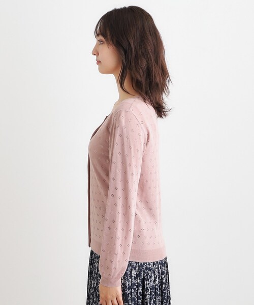LAURA ASHLEY(ローラアシュレイ)の「【人気デザイン!アイレット入り】カーディガン(カーディガン/ボレロ・レディース・チャコールグレー/ライトグレー系9/ピンク系・38/40)」の17枚目の写真
