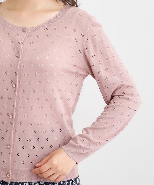 LAURA ASHLEY(ローラアシュレイ)の「【人気デザイン!アイレット入り】カーディガン(カーディガン/ボレロ・レディース・チャコールグレー/ライトグレー系9/ピンク系・38/40)」の20枚目の写真