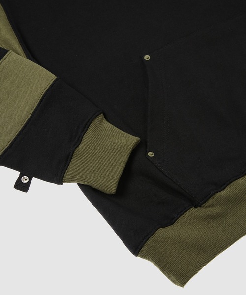 PHINGERIN(フィンガリン)の「BORDER PATCH HOODIE(パーカー・メンズ・グリーン系その他/ブラック系その他・LARGE)」の9枚目の写真