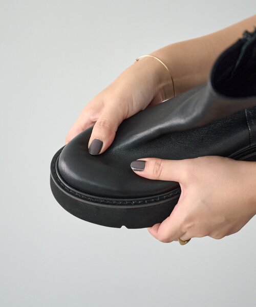 BEARDSLEY（ビアズリー）の「レザーミドルブーツ（ブーツ・レディース・ブラック・35/36/37/38/39/40）」の6枚目の写真