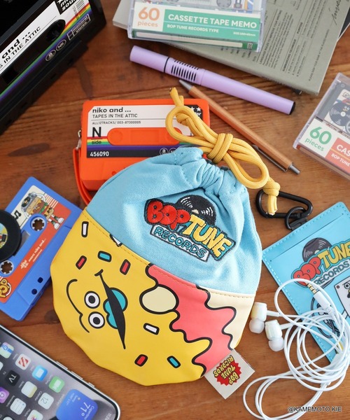 セール】【BOP TUNE RECORDS】巾着ポーチ（ポーチ）｜niko and