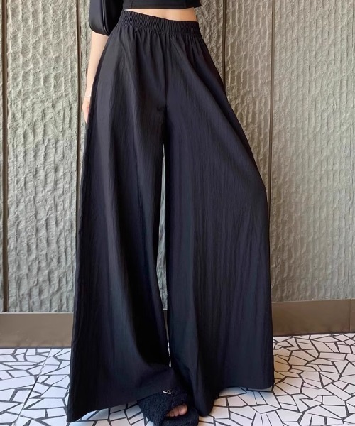 cammie(キャミー)の「イージーワイドパンツ(その他パンツ・レディース・アイボリー/ブラック/グレー・MEDIUM/LARGE)」の2枚目の写真
