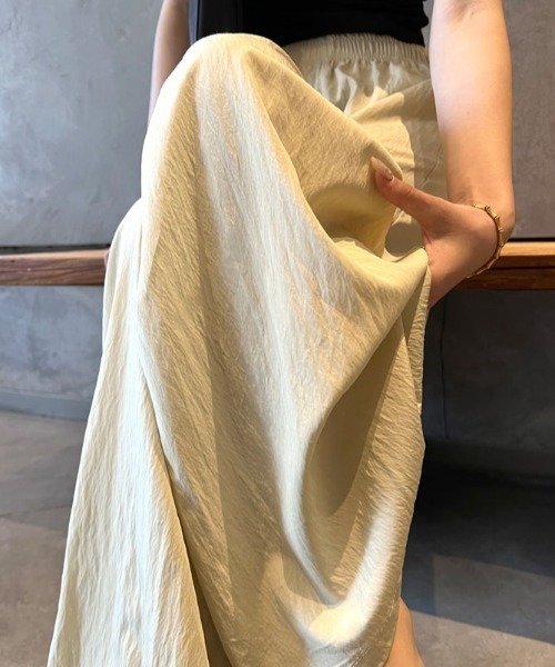 cammie(キャミー)の「イージーワイドパンツ(その他パンツ・レディース・アイボリー/ブラック/グレー・MEDIUM/LARGE)」の7枚目の写真