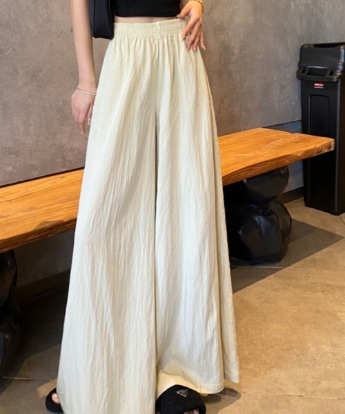 cammie(キャミー)の「イージーワイドパンツ(その他パンツ・レディース・アイボリー/ブラック/グレー・MEDIUM/LARGE)」の4枚目の写真