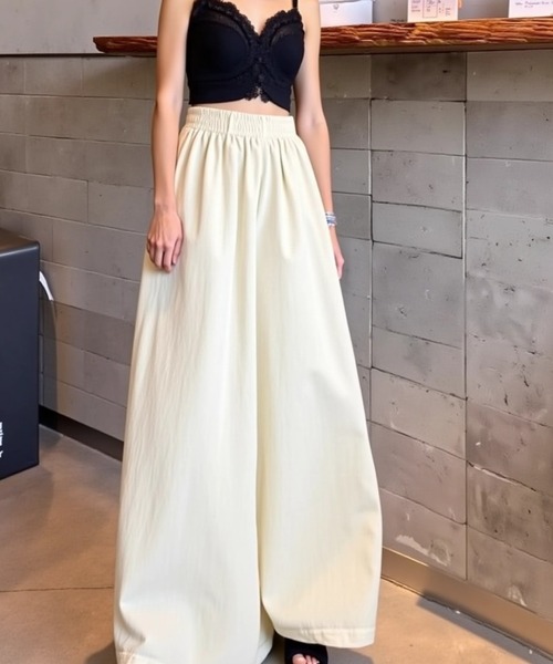 cammie(キャミー)の「イージーワイドパンツ(その他パンツ・レディース・アイボリー/ブラック/グレー・MEDIUM/LARGE)」の5枚目の写真