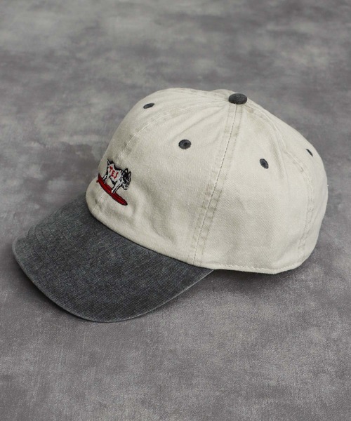 The Endless Summer（エンドレスサマー）の「TES HUNTINGTON PIGMENT VINTAGE CAP / キャップ（キャップ・メンズ・ライトグレー/A/ベージュ/ネイビー/C/ブラック/ダークグリーン/B・FREE）」の2枚目の写真