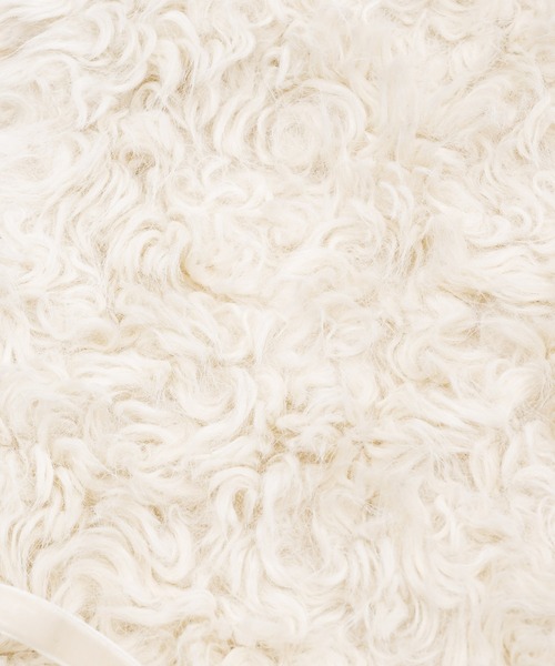 【新品未使用】OLUN ショートリボンファーベスト Short ribbon fur vest/ショートリボンファーベスト（ベスト