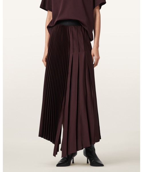 ALLSAINTS(オールセインツ)の「JAX PLEATED MIDI SKIRT | JAX プリーツ ミディ スカート(スカート・レディース・レッド系その他・8/4/6)」の3枚目の写真