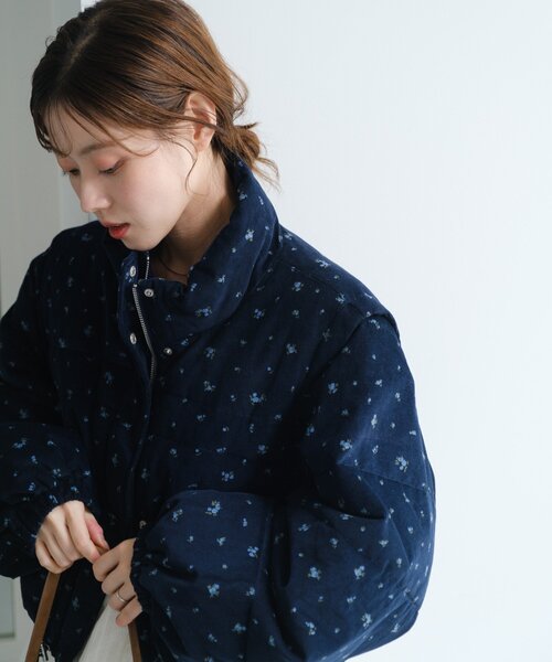 セール】【袖取り外し可】コーデュロイ中綿ショートジャケット（ダウン