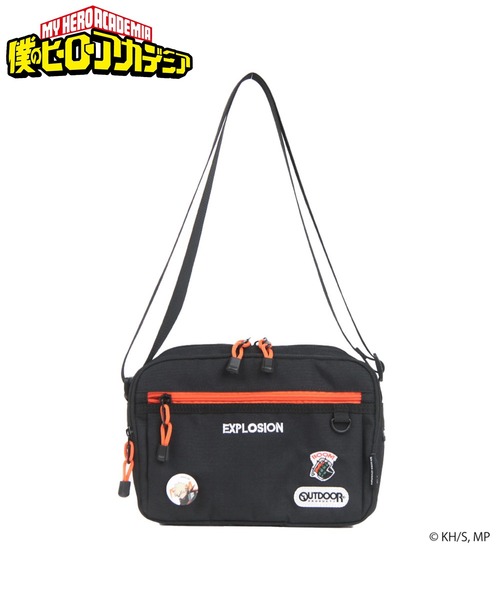 OUTDOOR PRODUCTS(アウトドアプロダクツ)の「【僕のヒーローアカデミア×OUTDOOR PRODUCTS】 缶バッチ付き横型ショルダー(ショルダーバッグ・レディース・スカイブルー/グレー/ターコイズブルー/オレンジ・FREE)」の4枚目の写真