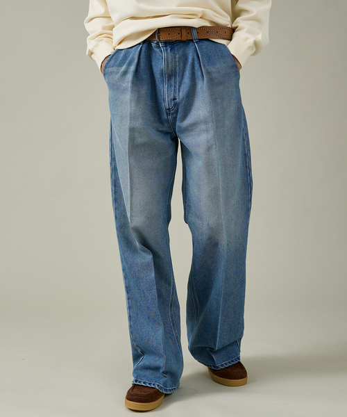 Wrangler（ラングラー）の「【Wrangler/ラングラー】WRANCHER WIDE DENIM/ランチャーフレアーワイドデニム/ユニセックス/W11190（デニムパンツ・メンズ・ブルー/ライトブルー・S/M/L/XL）」の22枚目の写真
