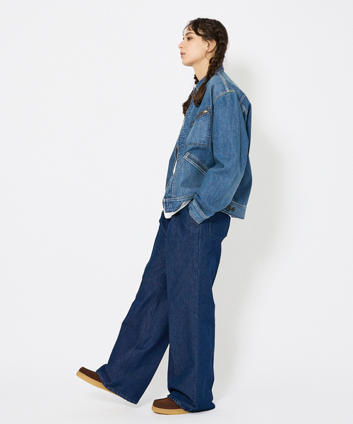 Wrangler（ラングラー）の「【Wrangler/ラングラー】WRANCHER WIDE DENIM/ランチャーフレアーワイドデニム/ユニセックス/W11190（デニムパンツ・メンズ・ブルー/ライトブルー・S/M/L/XL）」の5枚目の写真