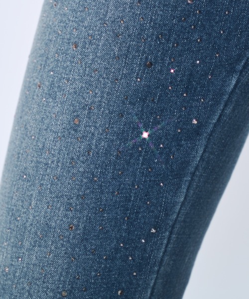 Ribbon linestone denim / リボンラインストーンデニム（デニムパンツ