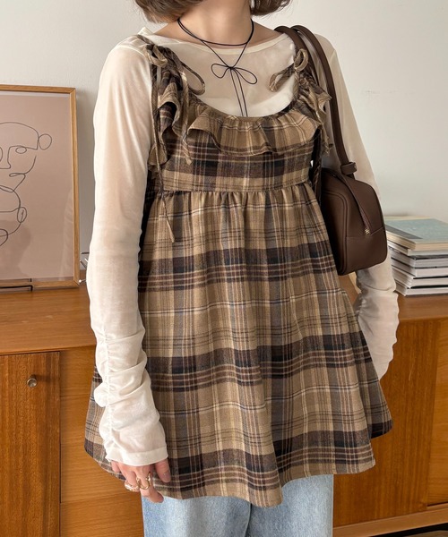 ちょこび - チェックキャミチュニック made in INTER FACTORY