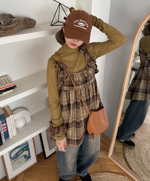 ちょこび - チェックキャミチュニック made in INTER FACTORY