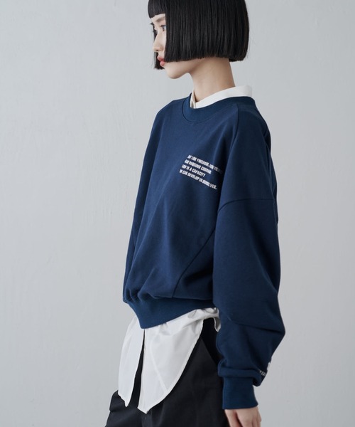 Lui's(ルイス)の「【MAY企画/ユニセックス】ワンポイントロゴ刺繍クルーネックスウェット(スウェット・レディース・グレー/ブラック/レッド/ネイビー・S/M)」の18枚目の写真
