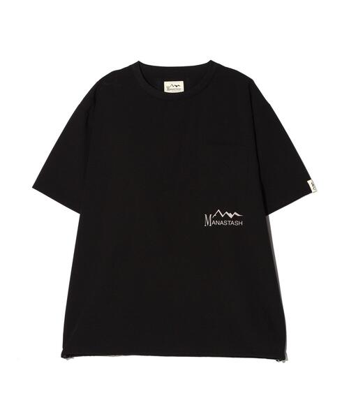 MANASTASH(マナスタッシュ)の「MANASTASH/マナスタッシュ/TECH DRY POCKET S/S TEE(Tシャツ/カットソー・メンズ・ブラック/オリーブ系・L/M/S/XL)」の1枚目の写真