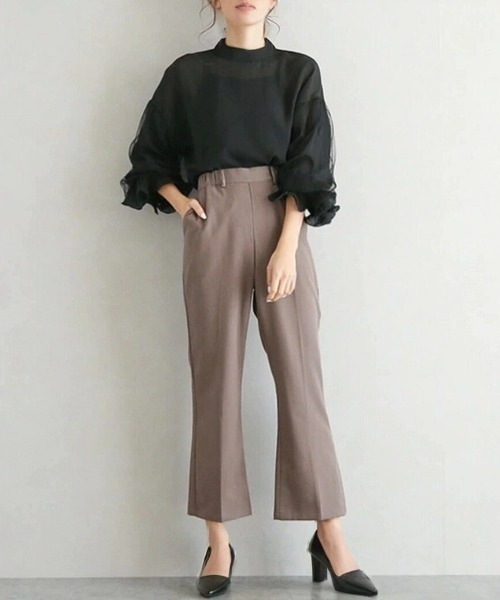 cammie(キャミー)の「レースボリュームスリーブトップス(シャツ/ブラウス・レディース・ブラック/ホワイト/ピンク・F)」の10枚目の写真