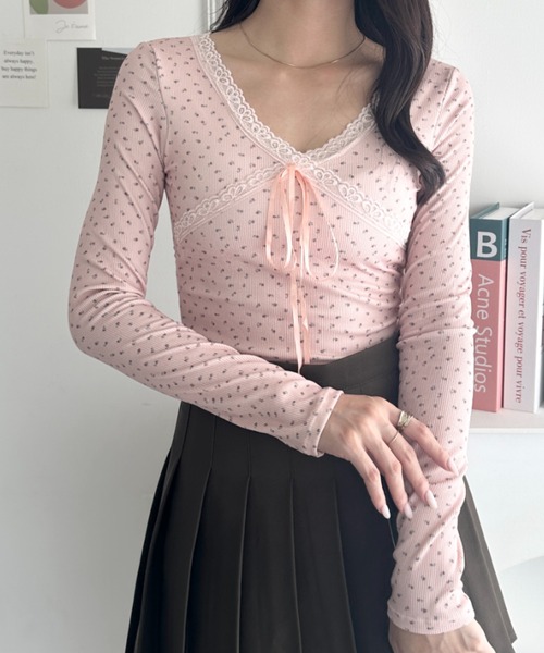 wears（ウェアーズ）の「リボン付きレースカットソー（Tシャツ/カットソー・レディース・ブラック系その他/ブラック/グレー系その他/ピンク/ホワイト/ホワイト系その他・FREE）」の17枚目の写真
