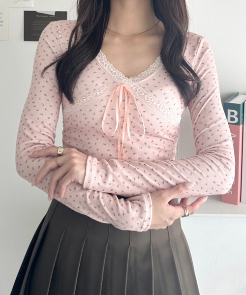 wears（ウェアーズ）の「リボン付きレースカットソー（Tシャツ/カットソー・レディース・ブラック系その他/ブラック/グレー系その他/ピンク/ホワイト/ホワイト系その他・FREE）」の20枚目の写真