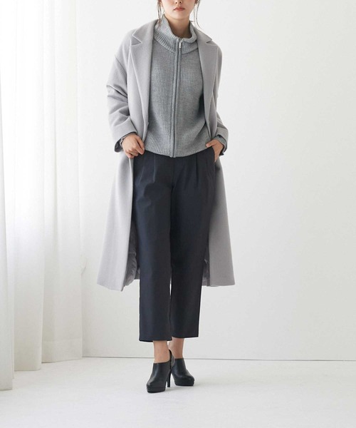 Tuche(トゥシェ)の「Tuche/トゥシェ テーパードパンツ レーヨン混微起毛 ストレッチ アンクル丈(その他パンツ・レディース・ブラック/オフホワイト/チャコールグレー/ダークネイビー・X-LARGE/MEDIUM/LARGE)」の8枚目の写真