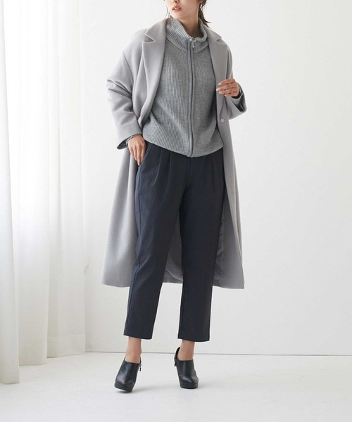 Tuche(トゥシェ)の「Tuche/トゥシェ テーパードパンツ レーヨン混微起毛 ストレッチ アンクル丈(その他パンツ・レディース・ブラック/オフホワイト/チャコールグレー/ダークネイビー・X-LARGE/MEDIUM/LARGE)」の9枚目の写真