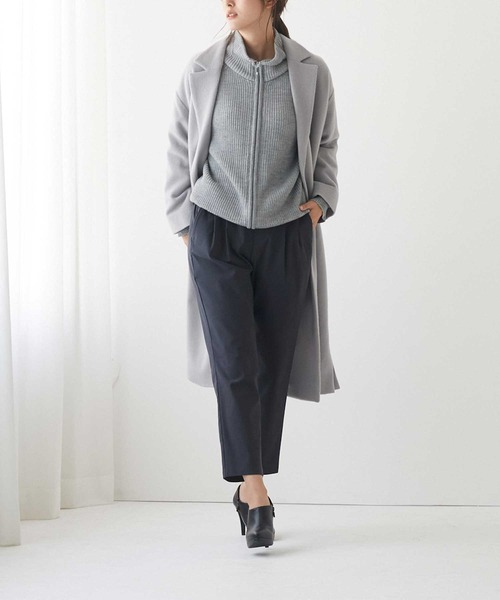 Tuche(トゥシェ)の「Tuche/トゥシェ テーパードパンツ レーヨン混微起毛 ストレッチ アンクル丈(その他パンツ・レディース・ブラック/オフホワイト/チャコールグレー/ダークネイビー・X-LARGE/MEDIUM/LARGE)」の10枚目の写真