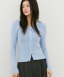 bita.（ビタ）の「衿付きリブニットカーディガン（カーディガン/ボレロ）」