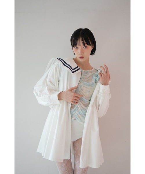 sismetry（シスメトリー）の「【SISMETRY】セーラードレスジャケット(MA)（ワンピース・レディース・ホワイト・FREE）」の5枚目の写真