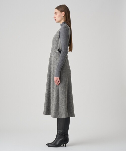 ウールライクツイードジャンパーワンピース（ワンピース）｜ANAYI