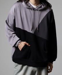 UVカット ソフトタッチ ストレッチ ワイドシルエット プルパーカー