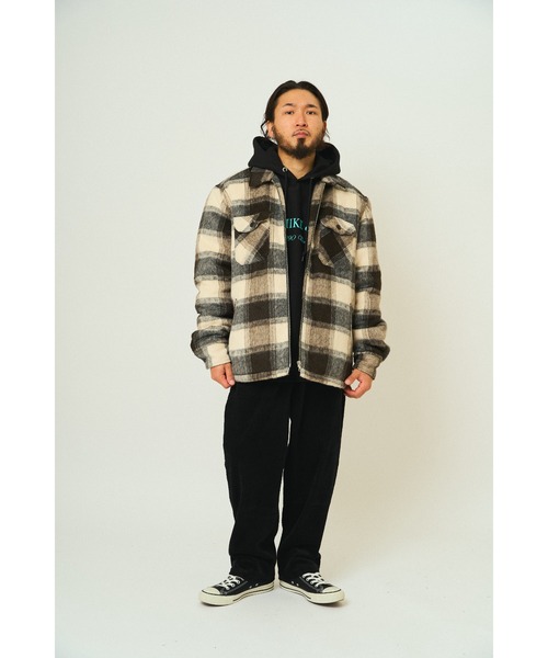 BIG MIKE(ビッグマイク)の「BIG MIKE ビックマイク / 起毛チェック 裏キルティング ジャケット / 102546400(ブルゾン・メンズ・ブラック×ホワイト/ブラウン系その他・MEDIUM/LARGE/X-LARGE)」の6枚目の写真