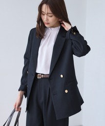ROPE' PICNIC(ロペピクニック)の【WEB限定】レディハンサムシリーズ ウールライク金ボタンミドル丈ジャケット(総裏地)(テーラードジャケット)
