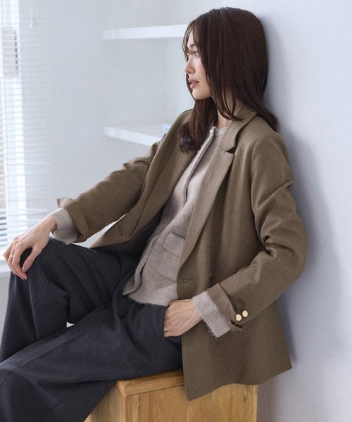 セール】【WEB限定】レディハンサムシリーズ ウールライク金ボタン