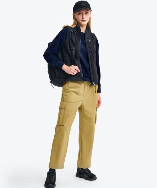 AIGLE（エーグル）の「撥水 ストレッチナイロンカーゴパンツ（カーゴパンツ・レディース・ベージュ/モスグリーン・38/36）」の7枚目の写真