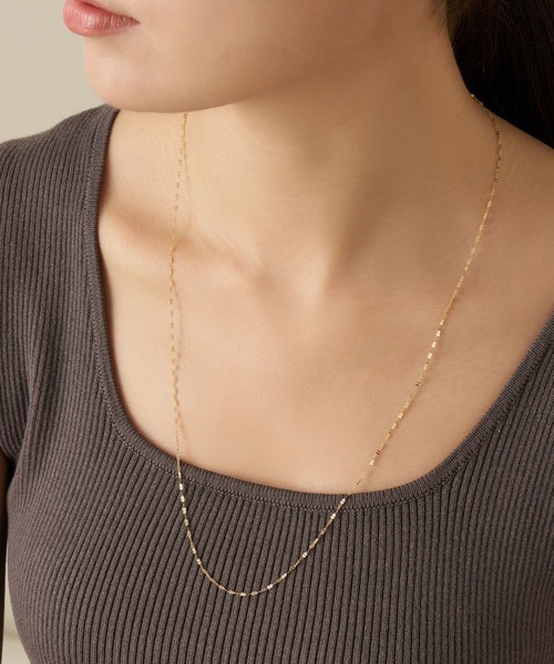 va vendome aoyama（ヴイエーヴァンドームアオヤマ）の「K10YG ゴールド チェーンネックレス・60cm（ネックレス・レディース・イエローゴールド・60cm）」の7枚目の写真