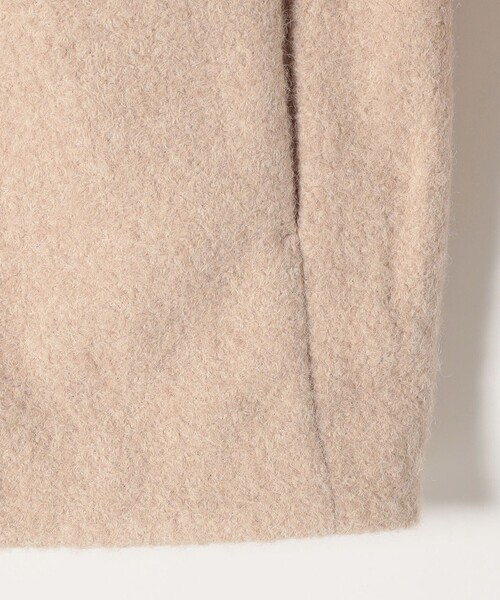 quaranciel(カランシエル)の「quaranciel: ノーカラー パイピング ジップ コート(ノーカラーコート・レディース・ベージュ/ブラック・ONE SIZE)」の3枚目の写真