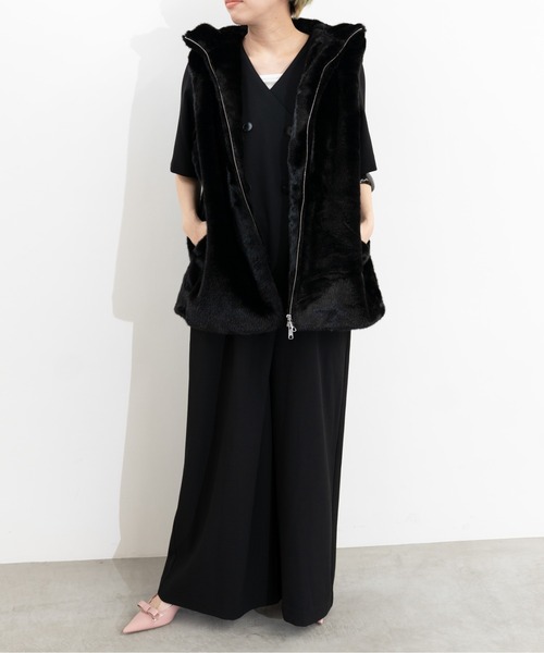 MIDVEIN（ミッドヴェイン）の「ECO FUR VEST（その他アウター・レディース・ブラウン/ブラック/ベージュ・FREE）」の11枚目の写真
