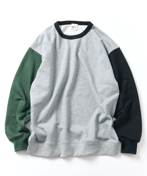 FREAK'S STORE(フリークスストア)の「HEAVY WEIGHT CREW NECK SWT 13oz/ヘビーウェイト クルーネックスウェット/13オンス/リラックスフィット(スウェット・メンズ・オリーブ/ブラック/その他9/グレー/ライトグレー・LARGE/SMALL/MEDIUM)」の5枚目の写真