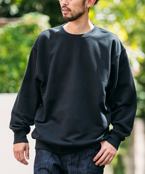 flexwitme スウェット　BLACK セール】HEAVY WEIGHT CREW NECK SWT 13oz/ヘビーウェイト クルー